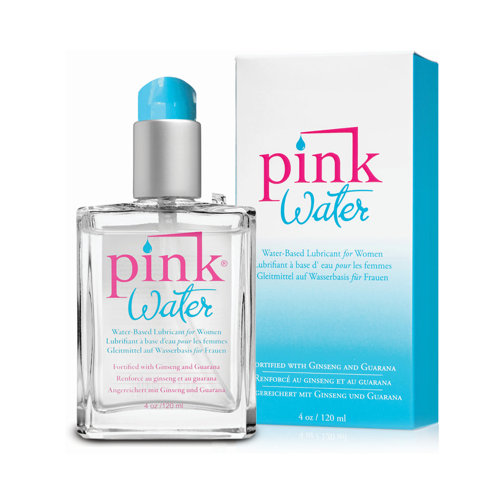 Pink Water Water-Based Lubr 4oz Glass